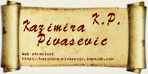 Kazimira Pivašević vizit kartica